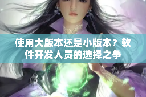 使用大版本还是小版本？软件开发人员的选择之争