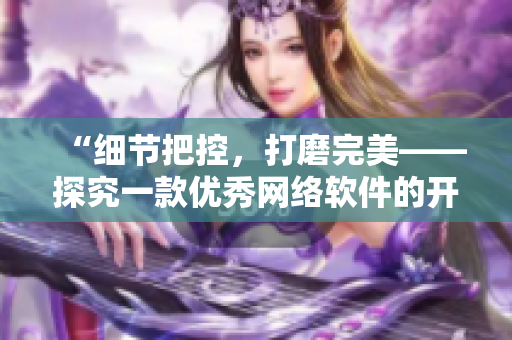 “细节把控，打磨完美——探究一款优秀网络软件的开发之路”