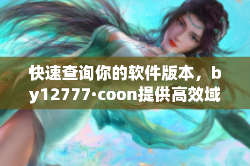 快速查询你的软件版本，by12777·coon提供高效域名查询服务