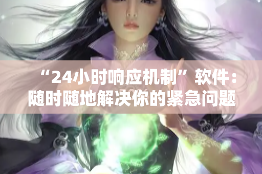 “24小时响应机制”软件：随时随地解决你的紧急问题