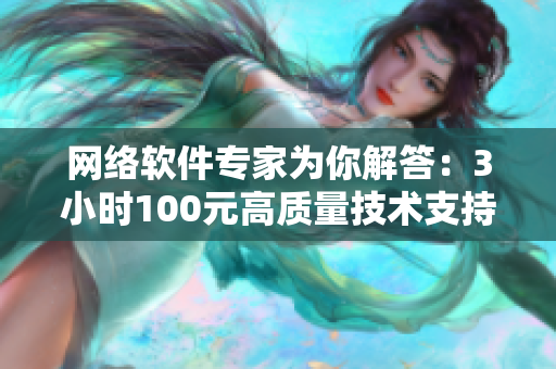 网络软件专家为你解答：3小时100元高质量技术支持热线