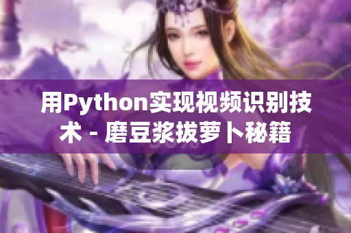 用Python实现视频识别技术 - 磨豆浆拔萝卜秘籍