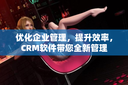 优化企业管理，提升效率，CRM软件带您全新管理