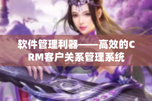 软件管理利器——高效的CRM客户关系管理系统