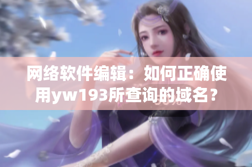 网络软件编辑：如何正确使用yw193所查询的域名？