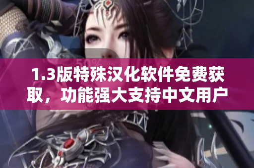 1.3版特殊汉化软件免费获取，功能强大支持中文用户，快来体验吧