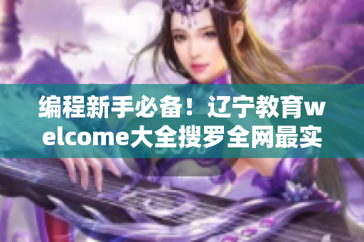 编程新手必备！辽宁教育welcome大全搜罗全网最实用软件教程