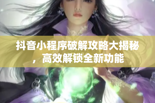 抖音小程序破解攻略大揭秘，高效解锁全新功能