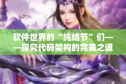 软件世界的“纯结节”们——探究代码架构的完美之道