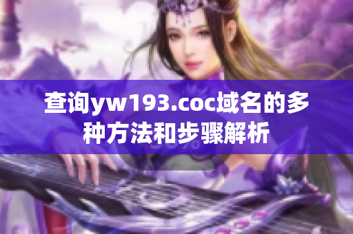 查询yw193.coc域名的多种方法和步骤解析