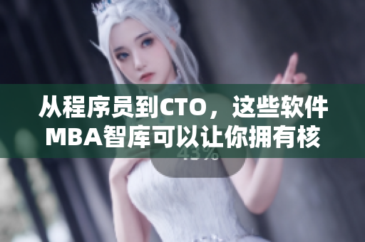 从程序员到CTO，这些软件MBA智库可以让你拥有核心竞争力