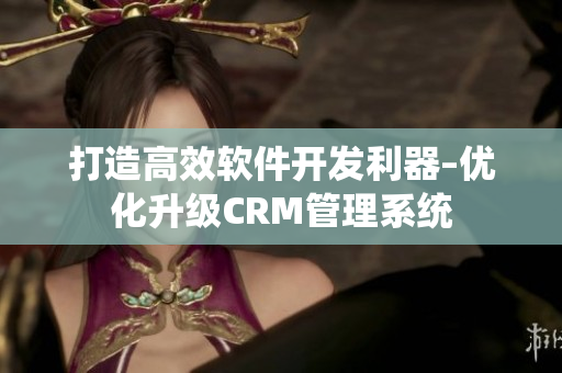 打造高效软件开发利器–优化升级CRM管理系统