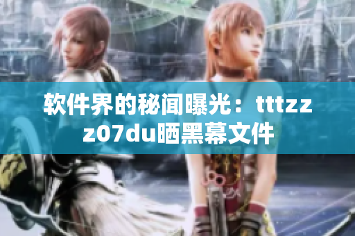 软件界的秘闻曝光：tttzzz07du晒黑幕文件