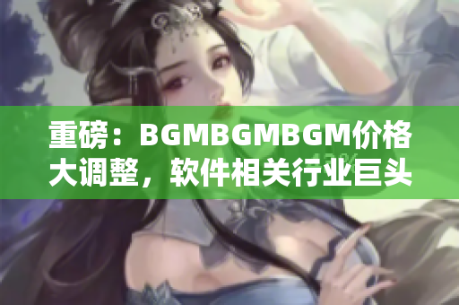 重磅：BGMBGMBGM价格大调整，软件相关行业巨头关注！