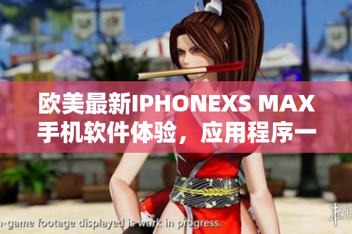 欧美最新IPHONEXS MAX手机软件体验，应用程序一网打尽