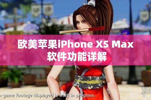 欧美苹果iPhone XS Max 软件功能详解