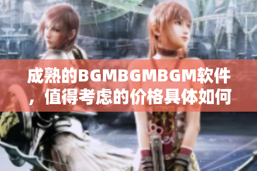 成熟的BGMBGMBGM软件，值得考虑的价格具体如何？