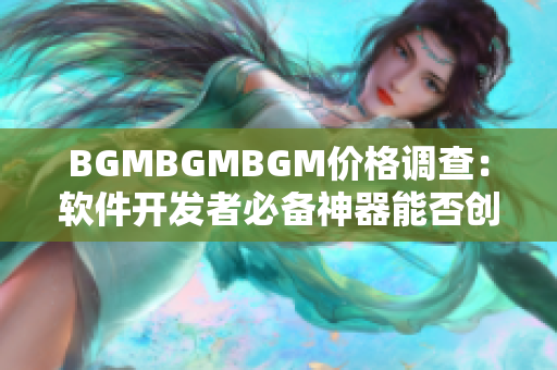 BGMBGMBGM价格调查：软件开发者必备神器能否创造更高价值？