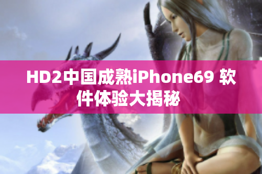 HD2中国成熟iPhone69 软件体验大揭秘 