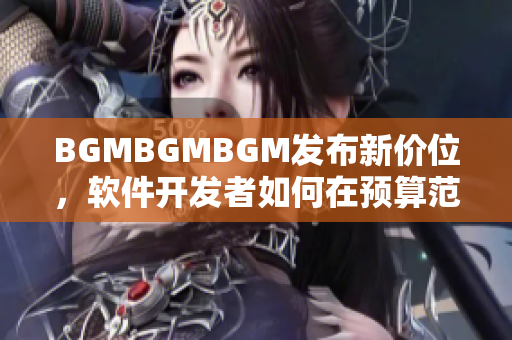 BGMBGMBGM发布新价位，软件开发者如何在预算范围内购买？