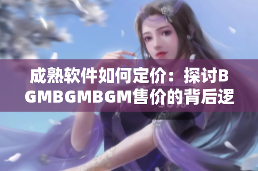 成熟软件如何定价：探讨BGMBGMBGM售价的背后逻辑