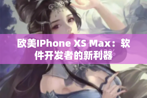 欧美IPhone XS Max：软件开发者的新利器