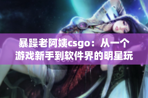 暴躁老阿姨csgo：从一个游戏新手到软件界的明星玩家