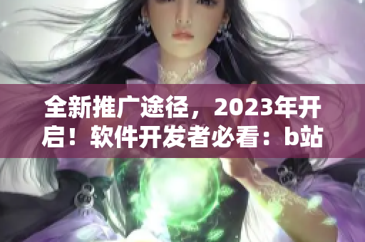 全新推广途径，2023年开启！软件开发者必看：b站最新营销入口揭秘