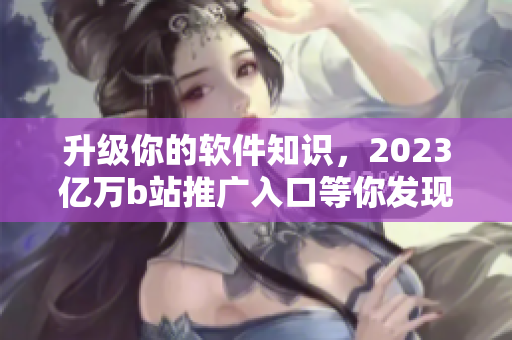 升级你的软件知识，2023亿万b站推广入口等你发现！